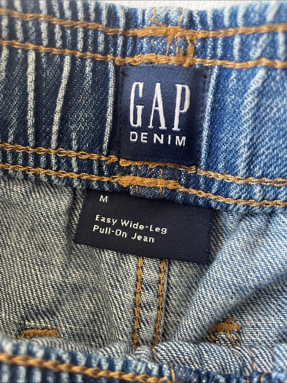 GAP KIDS Wide Leg Utility Denim Jeans - Size Medium Comfy Blue Pants Long